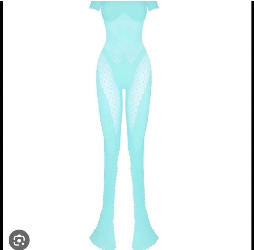 Poster Girl Junia Jumpsuit in Soft Turquoise
